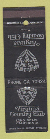 Matchbook Cover - Virginia Country Club Long Beach CA