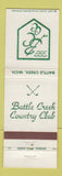 Matchbook Cover - Battle Creek Country Club MI