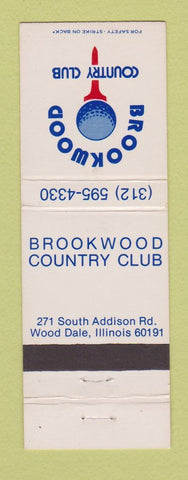Matchbook Cover - Brookwood Country Club Wood Dale IL