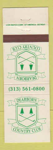 Matchbook Cover - Dearborn Country Club MI WORN