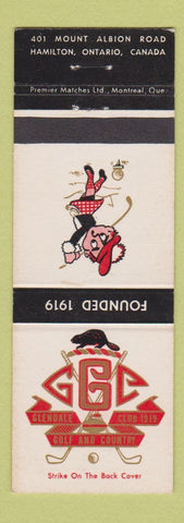 Matchbook Cover - Glendale Golf Country Club Hamilton ON