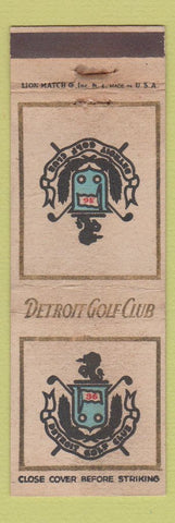 Matchbook Cover - Detroit Golf Club MI WORN