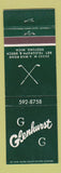 Matchbook Cover - Glenhurst Country Club Redford MI