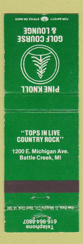 Matchbook Cover - Pine Knoll Golf Course Battle Creek MI WEAR