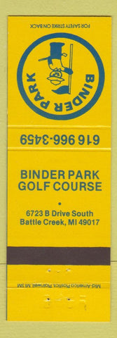 Matchbook Cover - Binder Park Golf Course Battle Creek MI