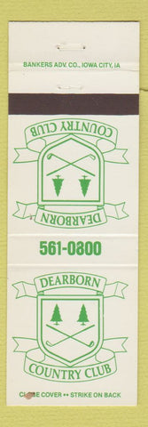 Matchbook Cover - Dearborn Country Club Dearborn MI