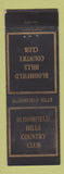 Matchbook Cover - Bloomfield Hills Country Club MI WEAR