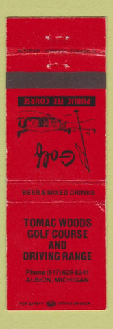 Matchbook Cover - Tomac Woods Golf Course Albion MI