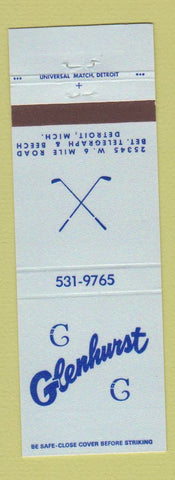 Matchbook Cover - Glenhurst Country Club Detroit MI