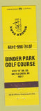 Matchbook Cover - Binder Park Golf Course Battle Creek MI WEAR