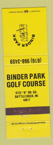 Matchbook Cover - Binder Park Golf Course Battle Creek MI WEAR