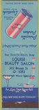Matchbook Cover - louise Beauty Salon Denver CO Priscilla Parker Lipstick