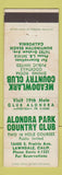 Matchbook Cover - Alondra Park Country Club Lawndale CA WEAR