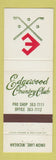 Matchbook Cover - Edgewood Country Club Union Lake MI