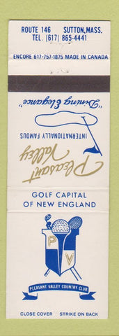 Matchbook Cover - Pleasant Valley Country Club Sutton MA WEAR