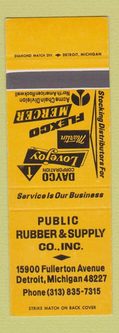 Matchbook Cover - Republic Rubber & Supply Detroit MI SAMPLE