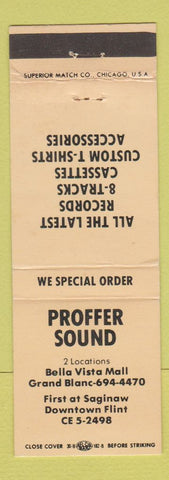 Matchbook Cover - Proffer Sound Flint MI 8 track