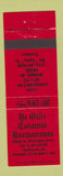 Matchbook Cover - Ye Olde Colonial Restaurants Ypsilanti MI Monroe RED