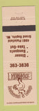 Matchbook Cover - Fingers Restaurant Lounge Grand Rapids MI