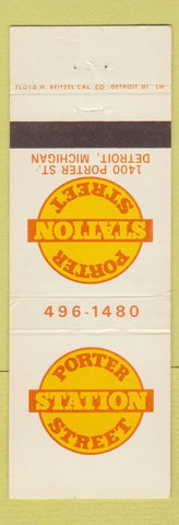 Matchbook Cover - Porter Station Street Detroit MI