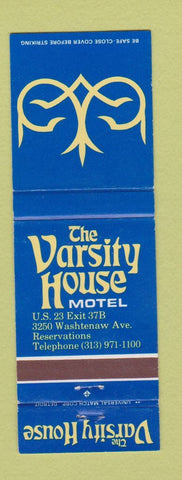 Matchbook Cover - Varsity House Motel  MI