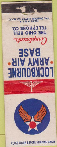 Matchbook Cover - Lockbourne Army Air Base Ohio Bell Telephone WEAR