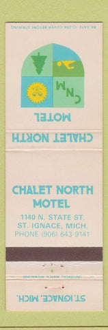 Matchbook Cover - Chalet North Motel St Ignace MI