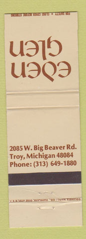 Matchbook Cover - Eden Glen Troy MI