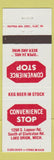 Matchbook Cover - Convenience Stop Lake Orion MI