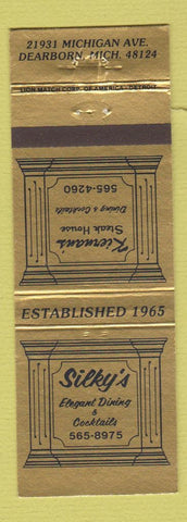 Matchbook Cover - Silky's Restaurant Dearborn MI Kiernan's Steak House