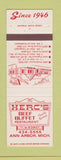 Matchbook Cover - Herc's Beef Buffet Restaurant Ann Arbor MI