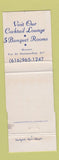 Matchbook Cover - Countryside Inn Battle Creek MI