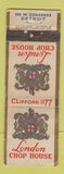 Matchbook Cover - London Chop House Detroit MI WEAR