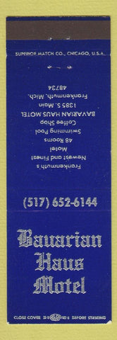 Matchbook Cover - Bavarian Haus Motel Frankenmuth MI