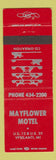 Matchbook Cover - Mayflower Motel Ypsilanti MI