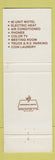 Matchbook Cover - Exit Motel Restaurant Birch Run MI