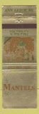 Matchbook Cover - Mantels Ann Arbor MI