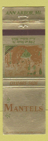 Matchbook Cover - Mantels Ann Arbor MI