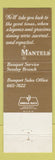 Matchbook Cover - Mantels Ann Arbor MI