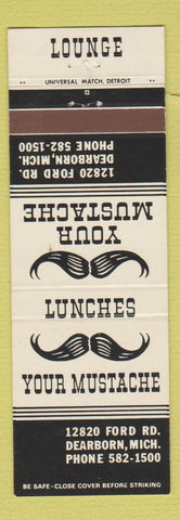 Matchbook Cover - Your Mustache Dearborn MI