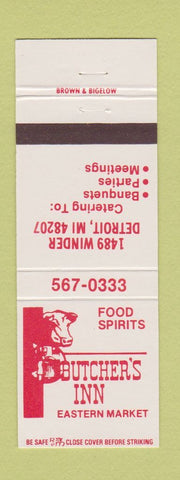 Matchbook Cover - Butcher's Inn Eastern Market Detroit MI