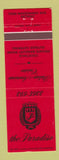 Matchbook Cover - The Paradise Italian Restaurant Detroit MI