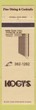 Matchbook Cover - Kogy's Restaurant Troy MI