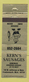 Matchbook Cover - Kern's Sausage Frankenmuth MI