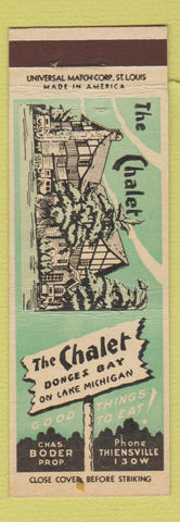 Matchbook Cover - The Chalet Donges Bay MI