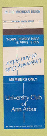 Matchbook Cover - University Club of Ann Arbor MI