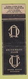 Matchbook Cover - University Club Grand Rapids MI WEAR