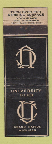 Matchbook Cover - University Club Grand Rapids MI WEAR