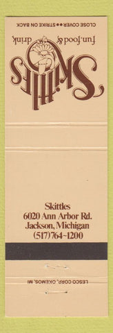 Matchbook Cover - Skittles Restaurant Jackson MI