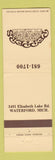 Matchbook Cover - Peppers Restaurant Waterford MI